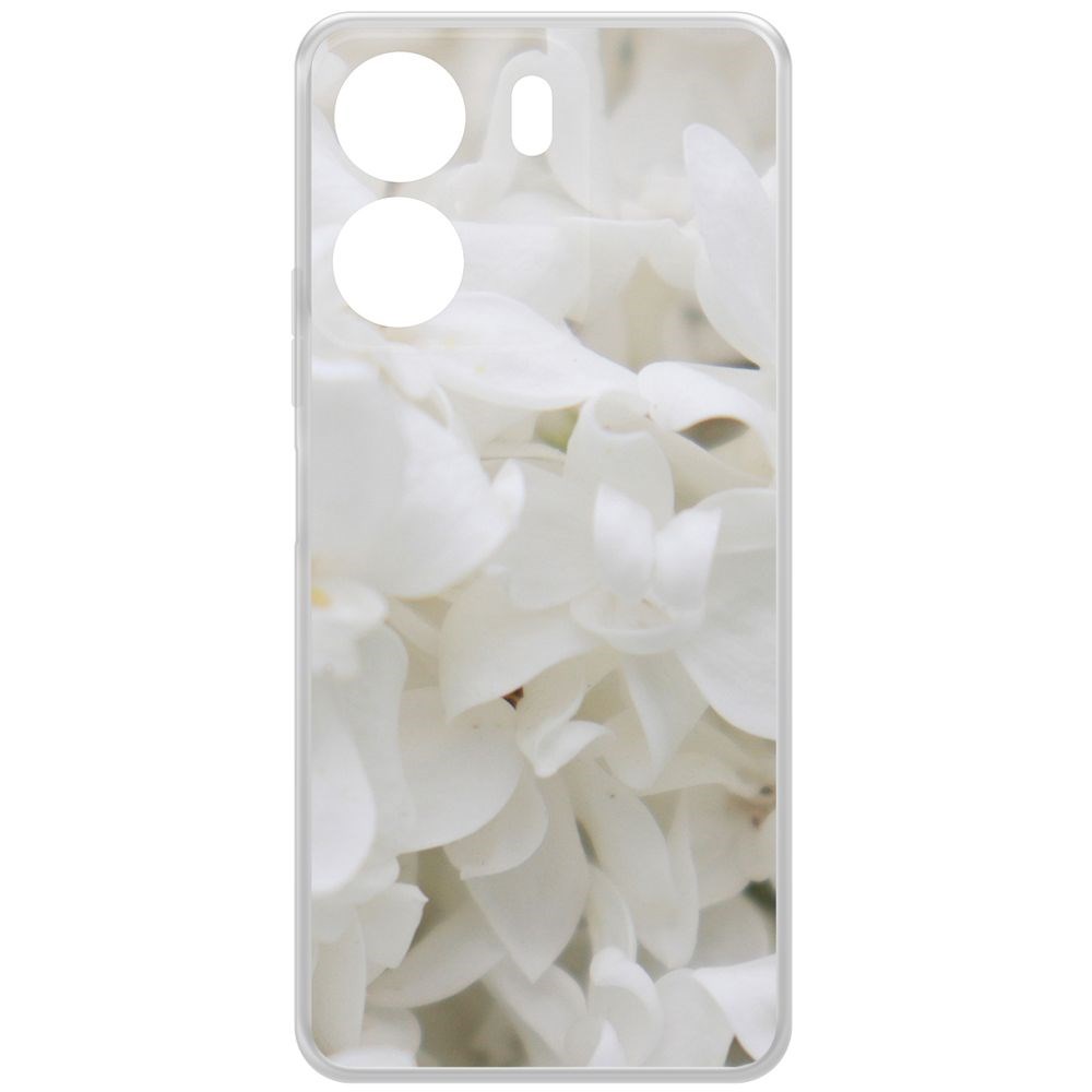 

Чехол-накладка Krutoff Clear Case Белые лилии для Xiaomi Redmi 13C, Прозрачный