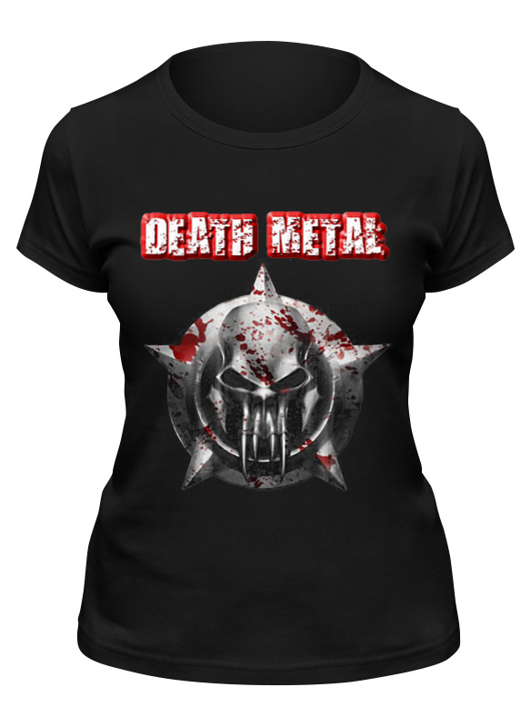 

Футболка женская Printio Death metal черная S, Черный, Death metal