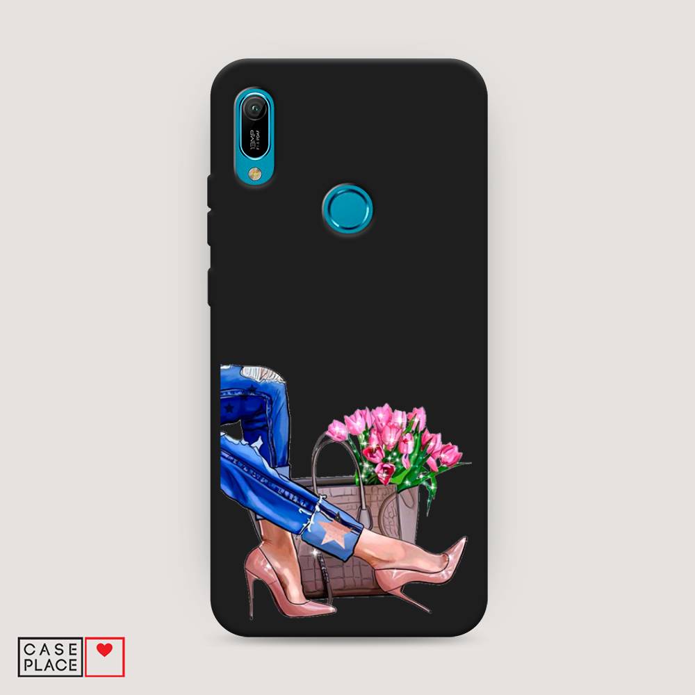 

Чехол Awog на Huawei Y6 2019 "Каблучки", Голубой;коричневый;розовый, 68652-1