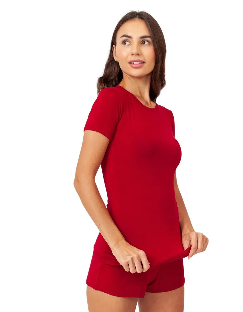 Футболка женская Tactilica 453 бордовая XL