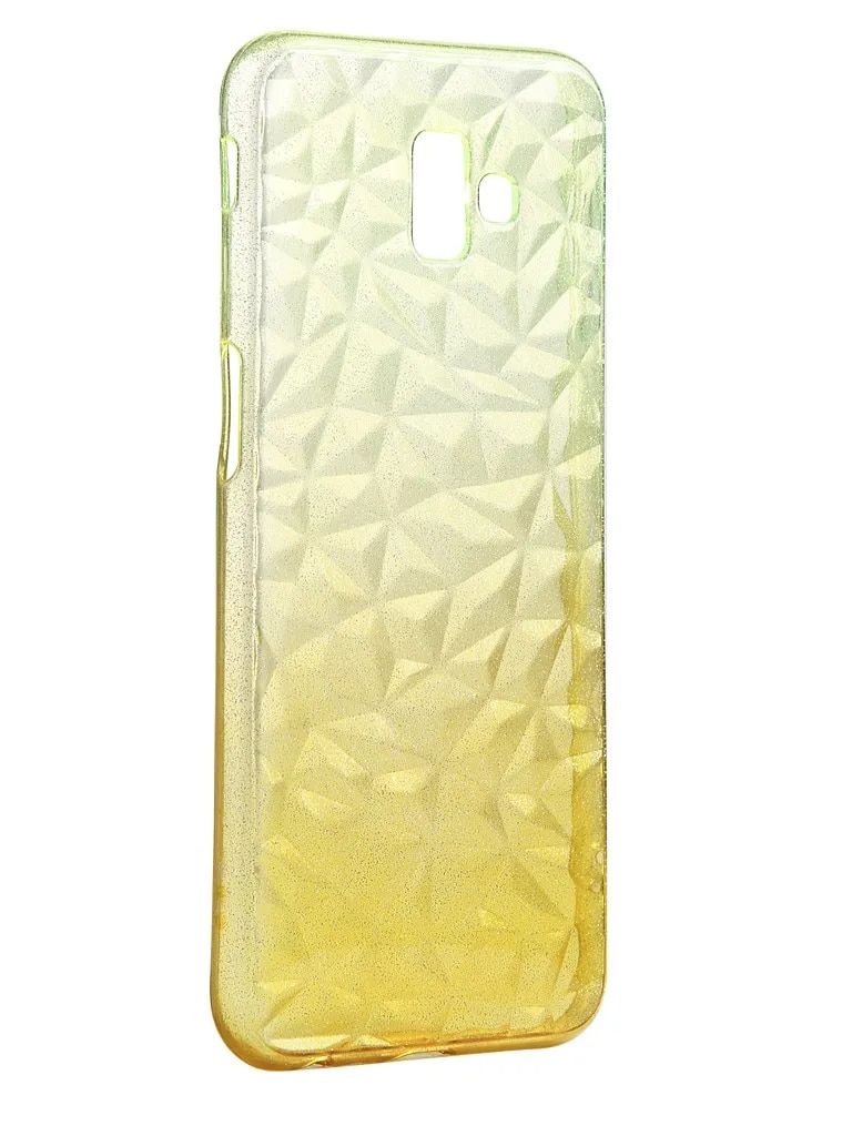 

Чехол Krutoff для Samsung Galaxy J6 Plus SM-J610 Crystal Silicone Yellow 12259, Желтый