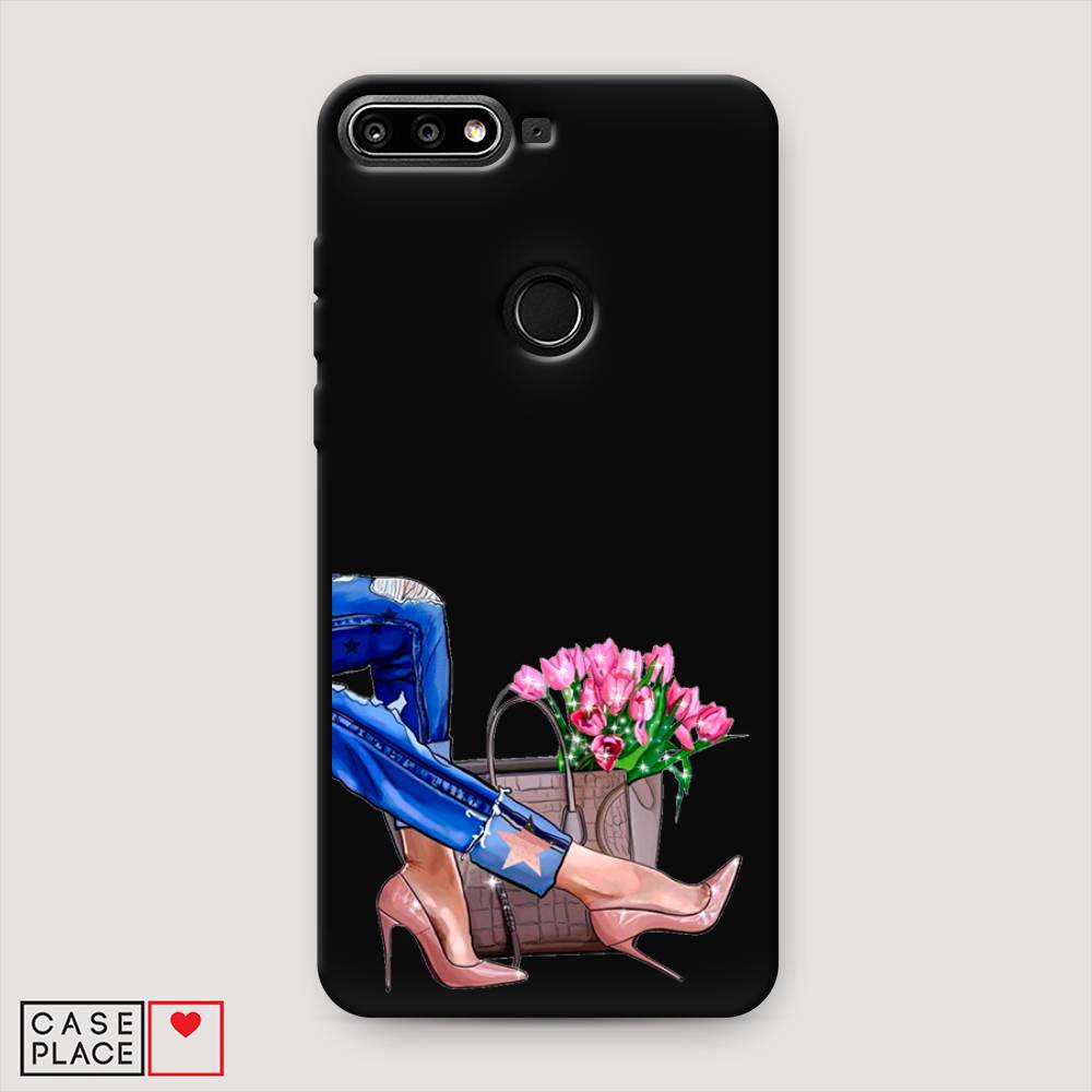 

Чехол Awog на Honor 7C Pro "Каблучки", Голубой;коричневый;розовый, 65552-1