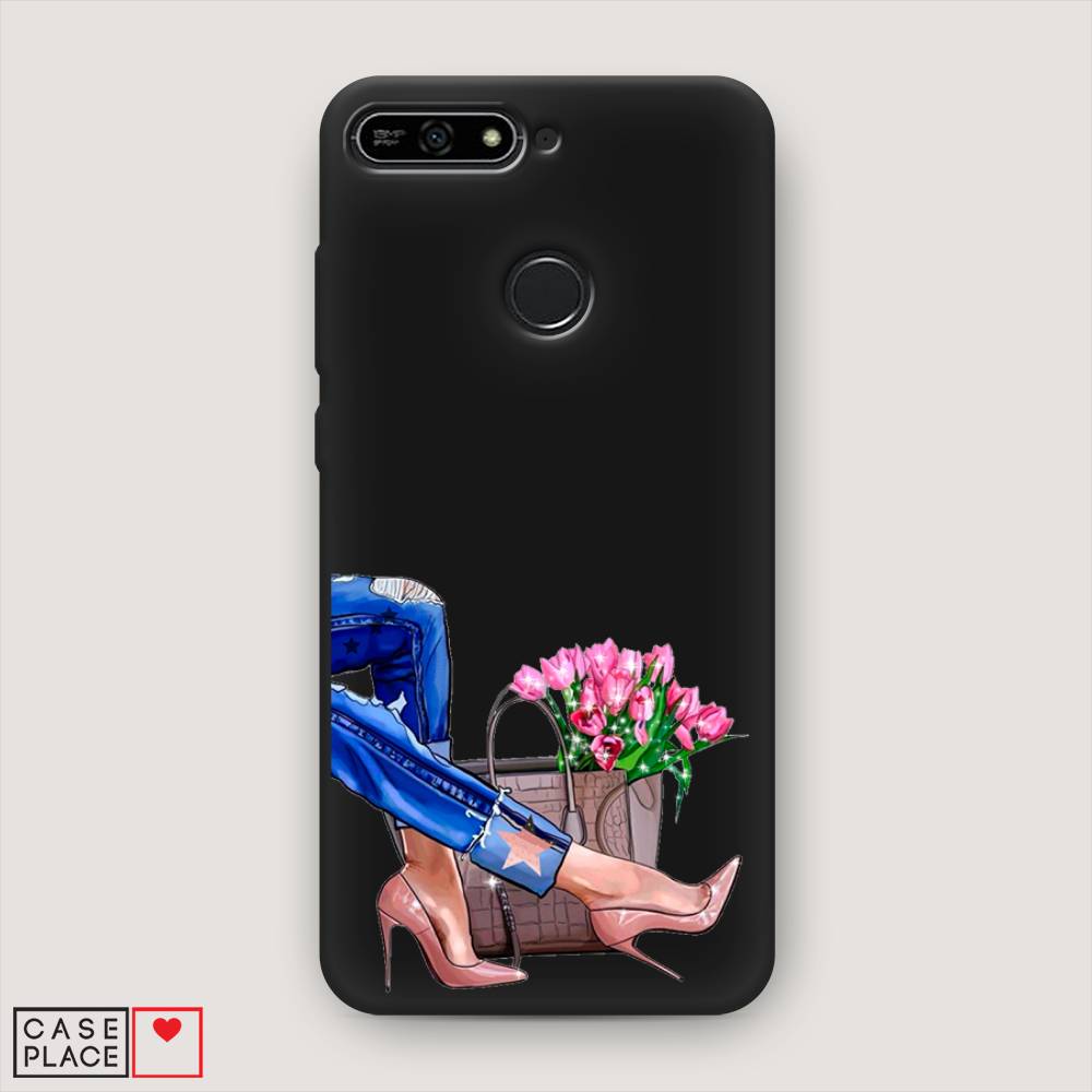 

Чехол Awog на Honor 7A Pro "Каблучки", Голубой;коричневый;розовый, 65452-1