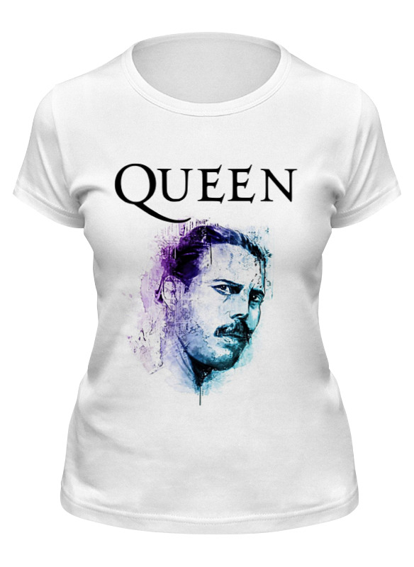 фото Футболка женская printio freddie mercury - queen белая 2xl