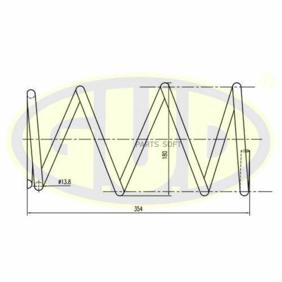 Пружина Передняя GUD GCS092590 6100₽