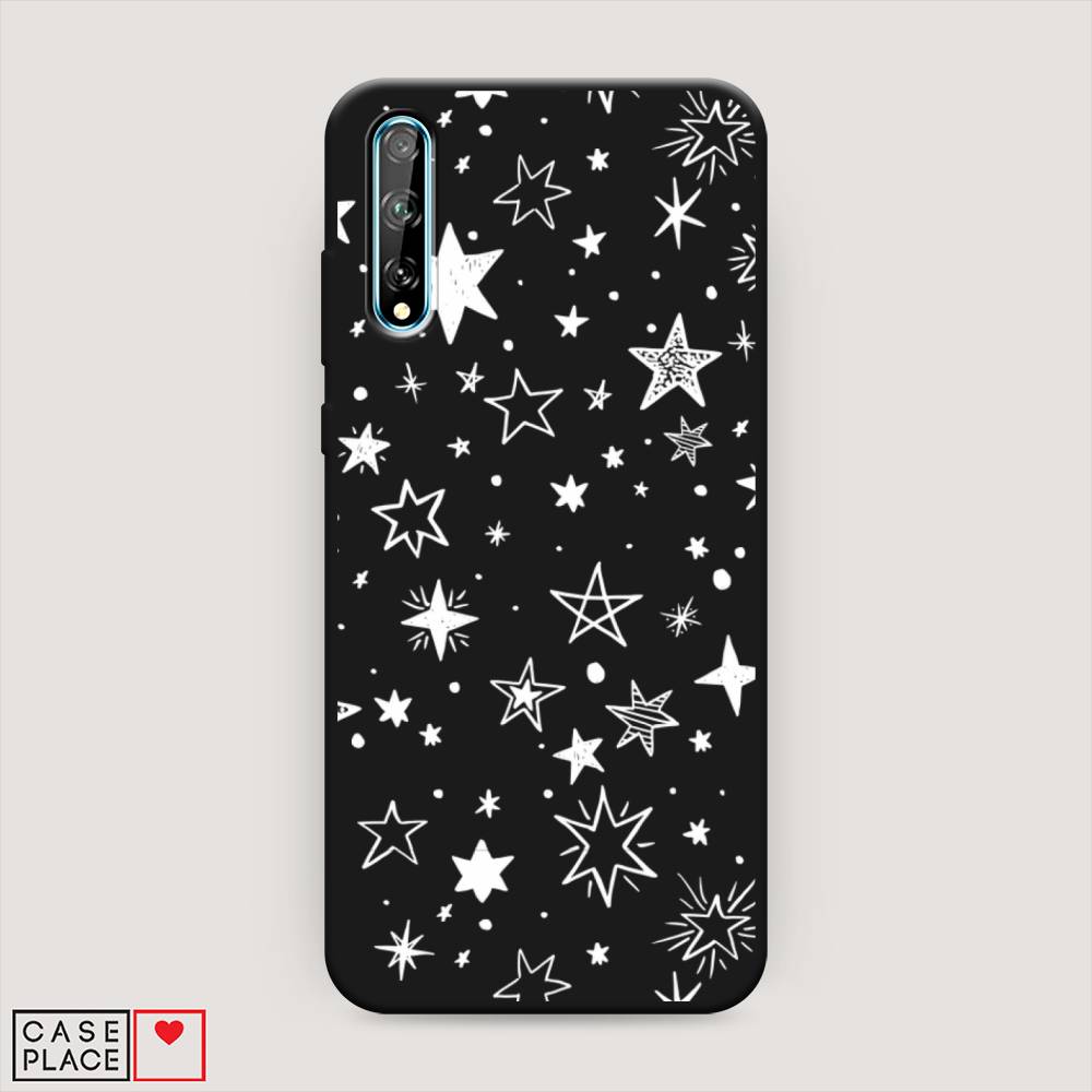 фото Чехол awog "звездочки графика белая" для huawei p smart s