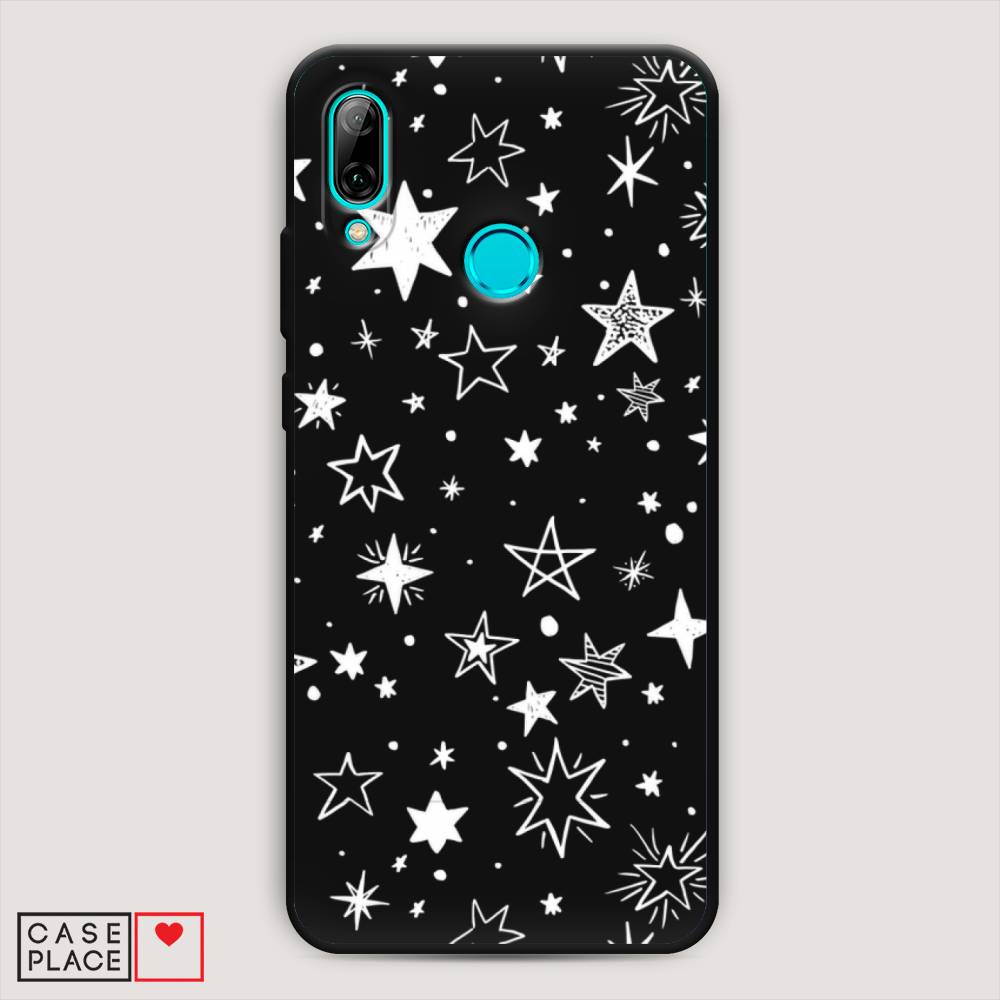 фото Чехол awog "звездочки графика белая" для huawei p smart 2019