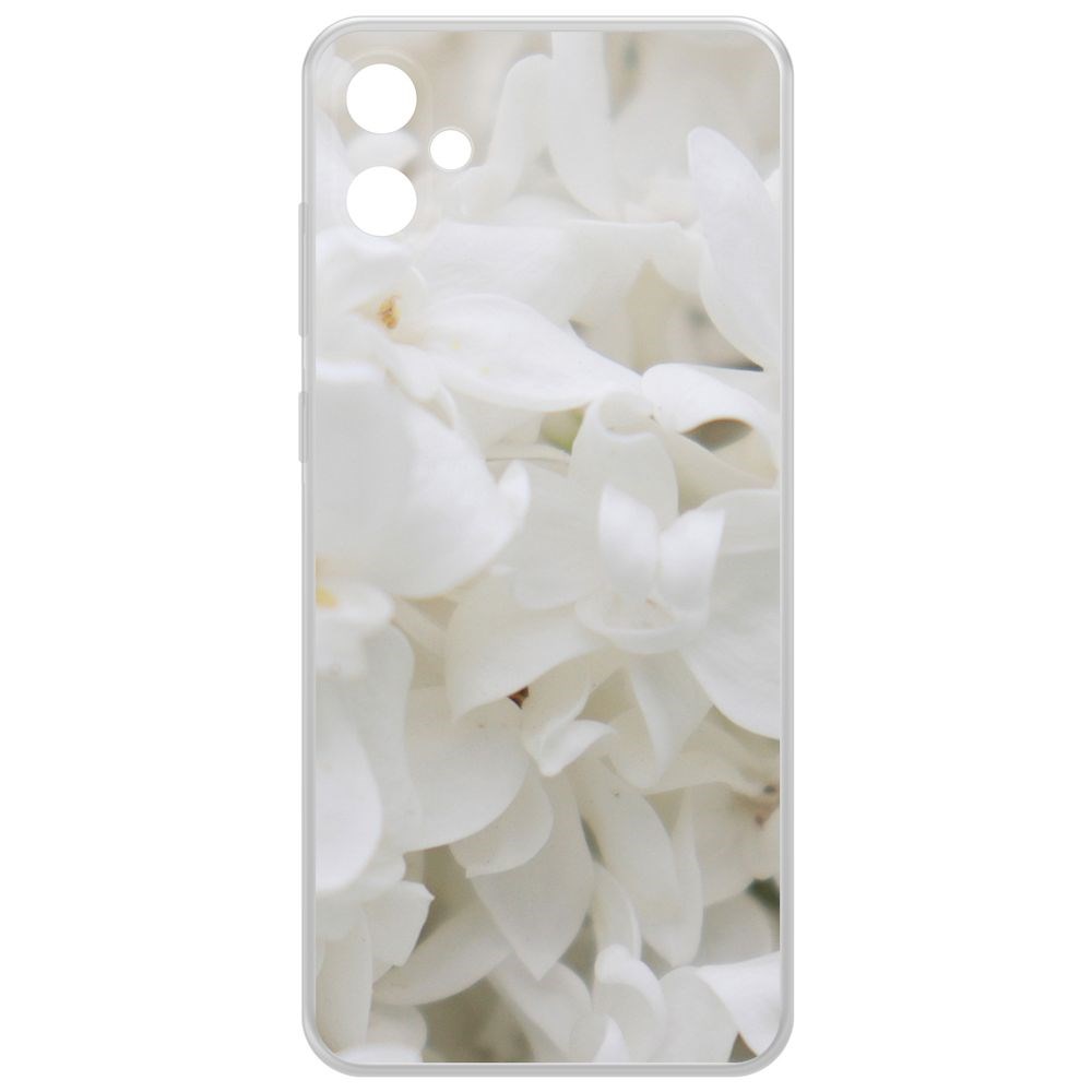

Чехол-накладка Krutoff Clear Case Белые лилии для Samsung Galaxy A05, Прозрачный