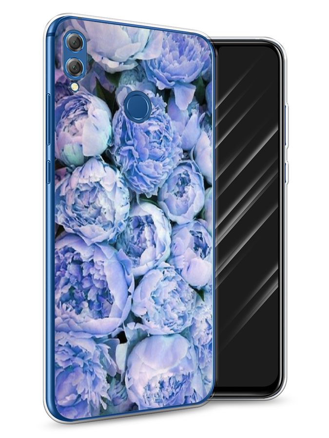 

Чехол Awog на Honor 8X "Пионы голубые", Голубой, 66750-8