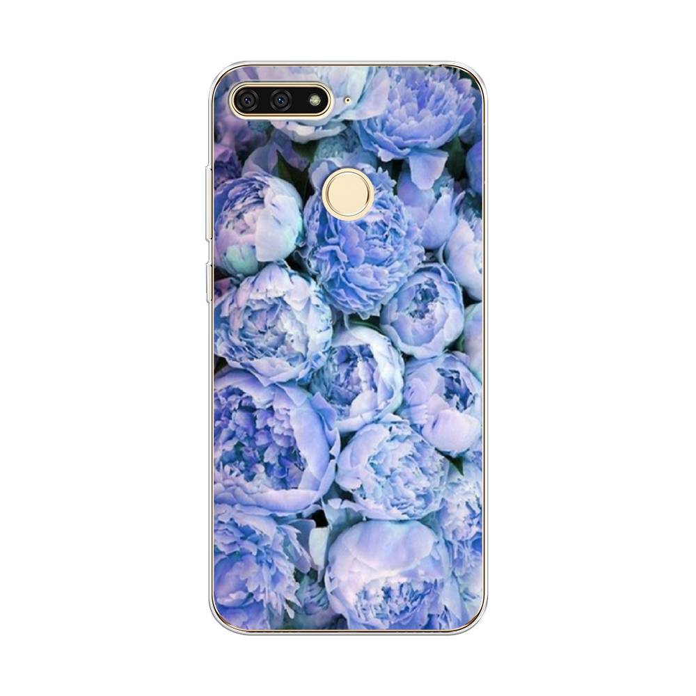 

Чехол Awog на Honor 7C "Пионы голубые", Голубой, 64550-8