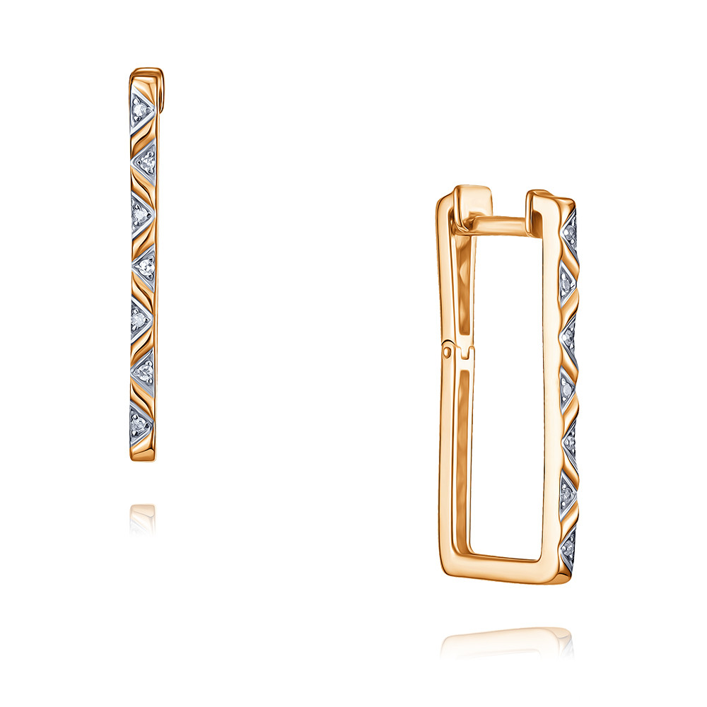 

Серьги из красного золота с бриллиантом ADAMAS 24038347/01-А50Д-41, 24038347/01-А50Д-41