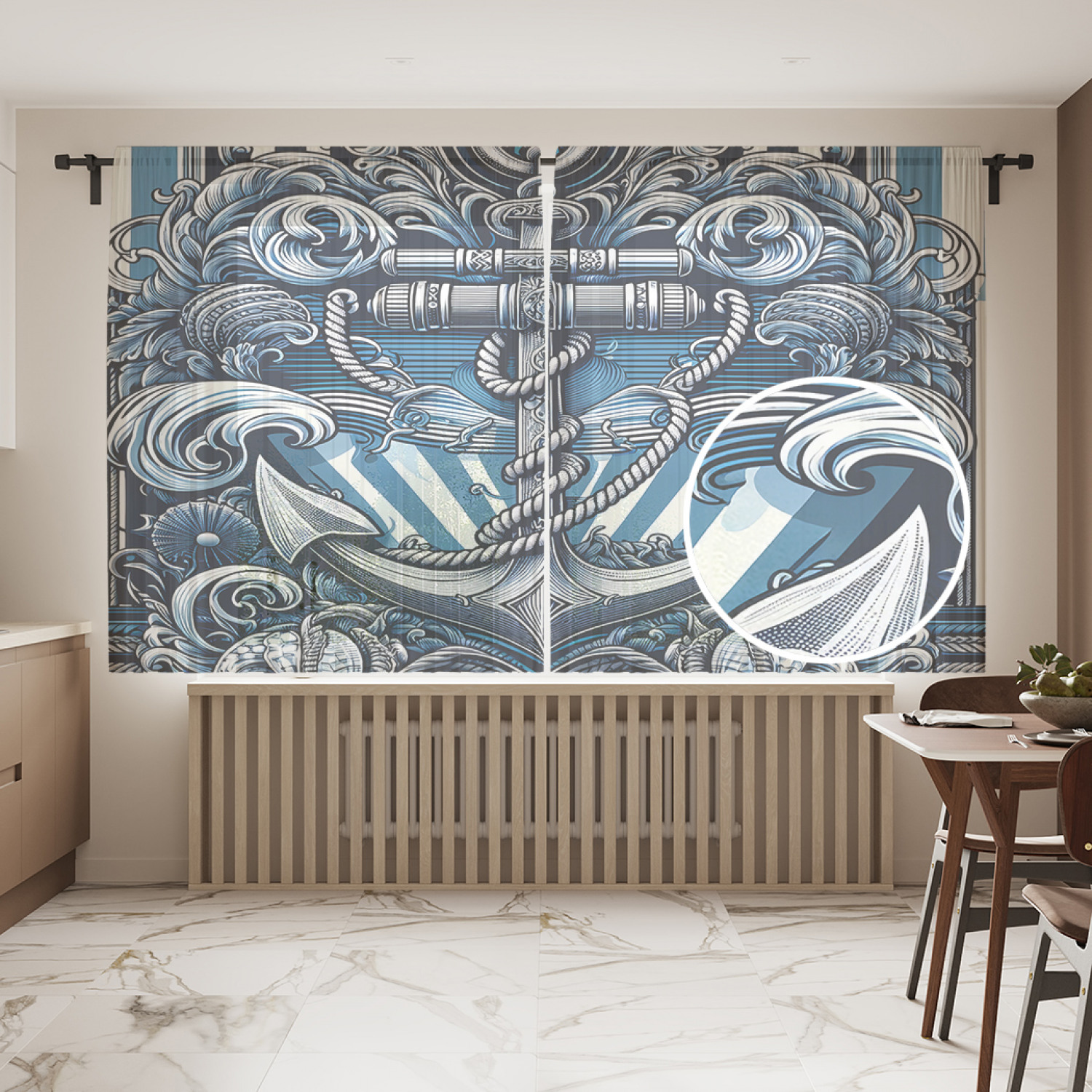 

Тюль JoyArty Якорь 145х180, tul_sd2317_145x180