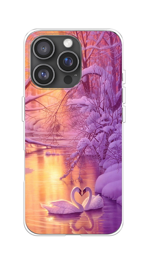 

Чехол на Apple iPhone 16 Pro "Зима 1", Фиолетовый;желтый, 16250-1