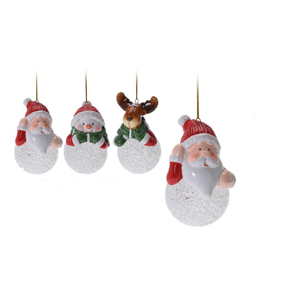 

Подвесное украшение Рождественский персонаж с подсветкой 6 x 5,5 x 9 см в ассортименте