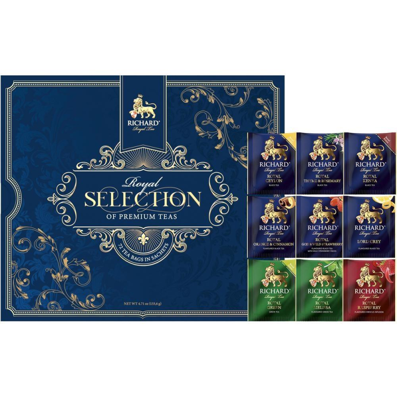 

Чай Richard Royal Selection of Premium Teas 9 вкусов, 72пак