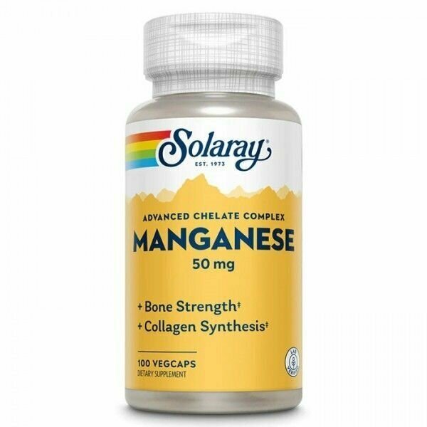 Solaray Manganese, 100ct 50mg