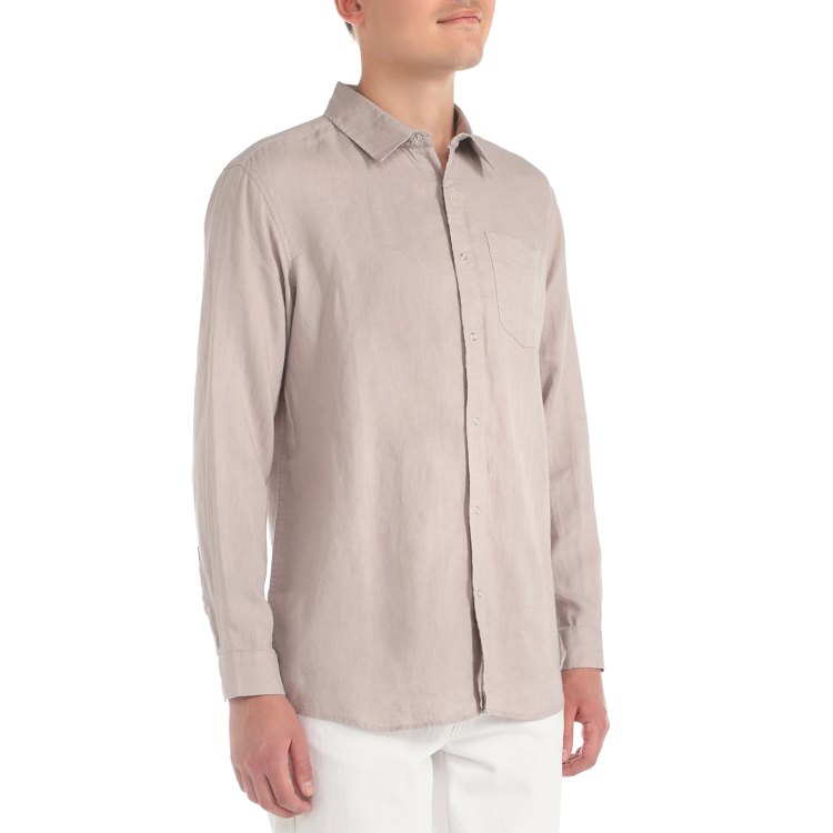 

Рубашка мужская Maison David SHIRT бежевая S, Бежевый, SHIRT