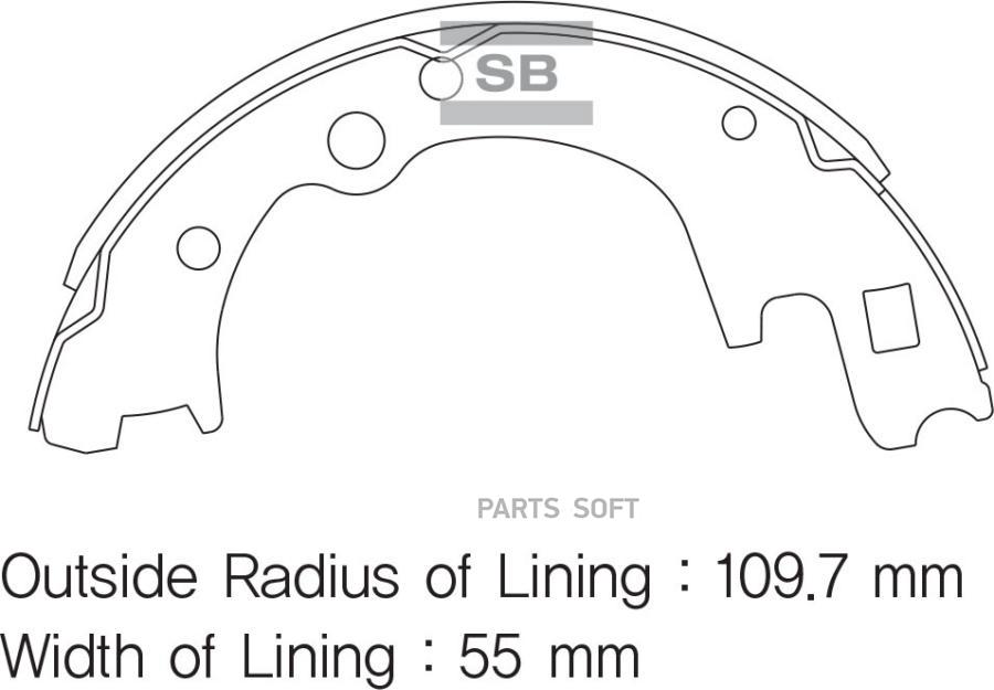 

Тормозные колодки Sangsin brake барабанные SA140