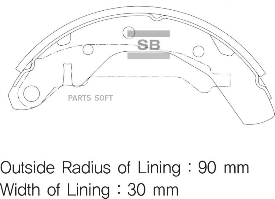 

Тормозные колодки Sangsin brake барабанные SA086