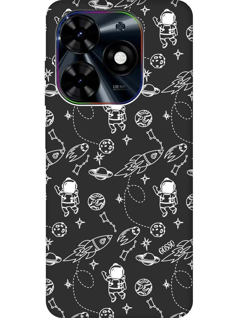 

Чехол на Tecno Pop 8 / Spark Go 2024 / Spark 20 / 20C "Space W" Soft Touch черный, Черный;белый;серый, 20011865