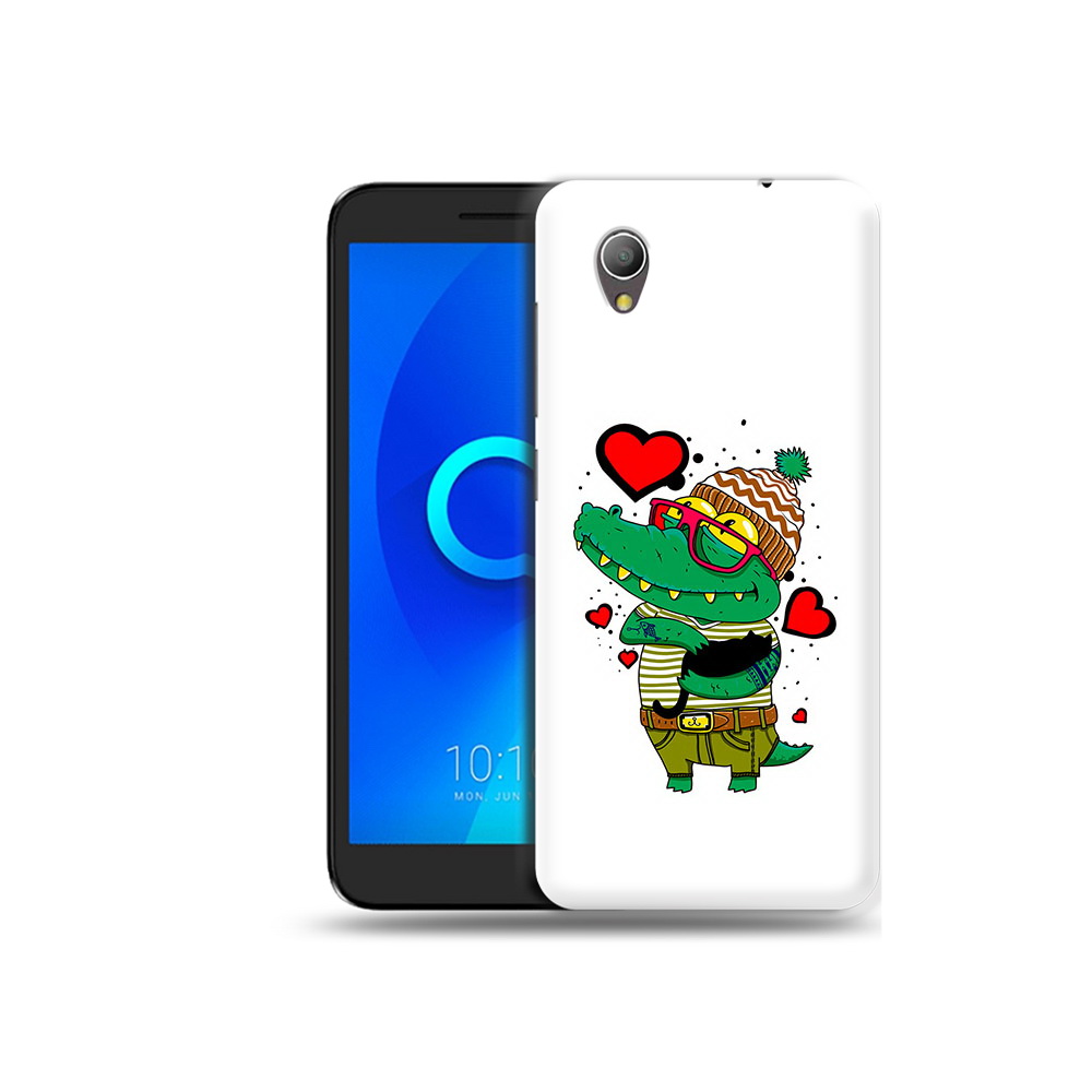 

Чехол MyPads Tocco для Alcatel 1 Влюбленный крокодил (PT227134.658.48), Прозрачный, Tocco