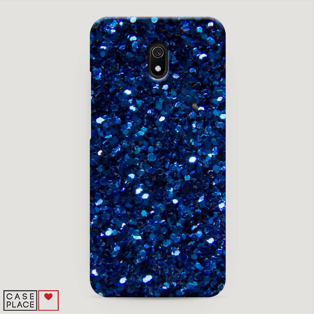 

Пластиковый чехол "Синие блестки рисунок" на Xiaomi Redmi 8A