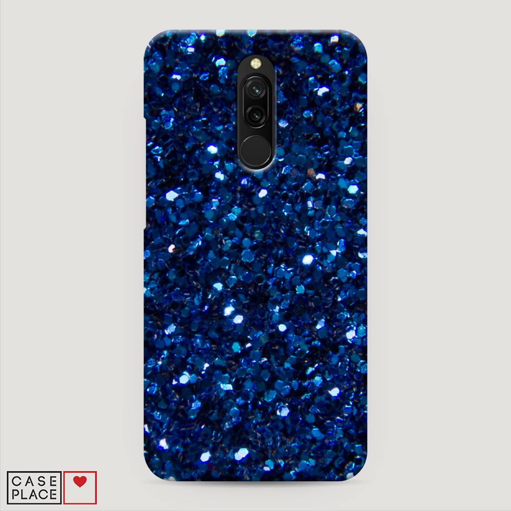 

Пластиковый чехол "Синие блестки рисунок" на Xiaomi Redmi 8
