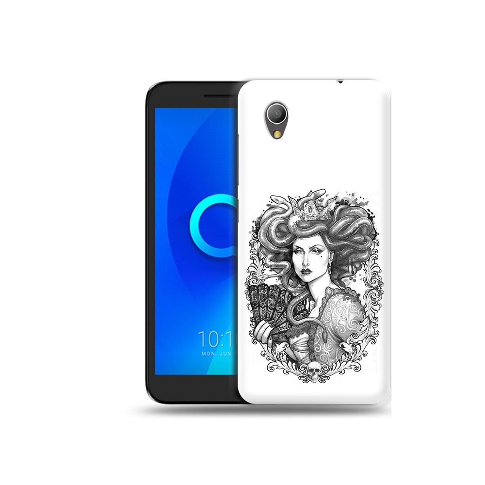 

Чехол MyPads Tocco для Alcatel 1 медуза черно белый (PT227134.658.472), Прозрачный, Tocco