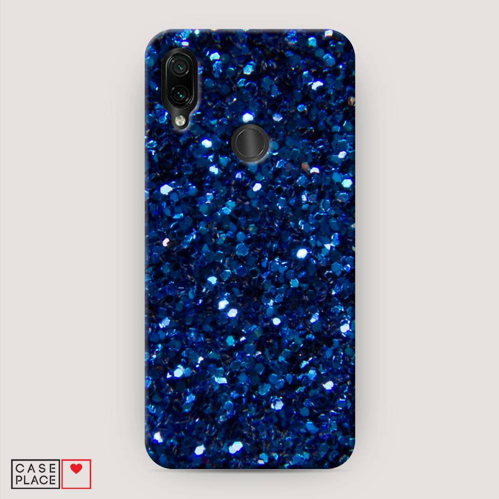 

Пластиковый чехол "Синие блестки рисунок" на Xiaomi Redmi 7