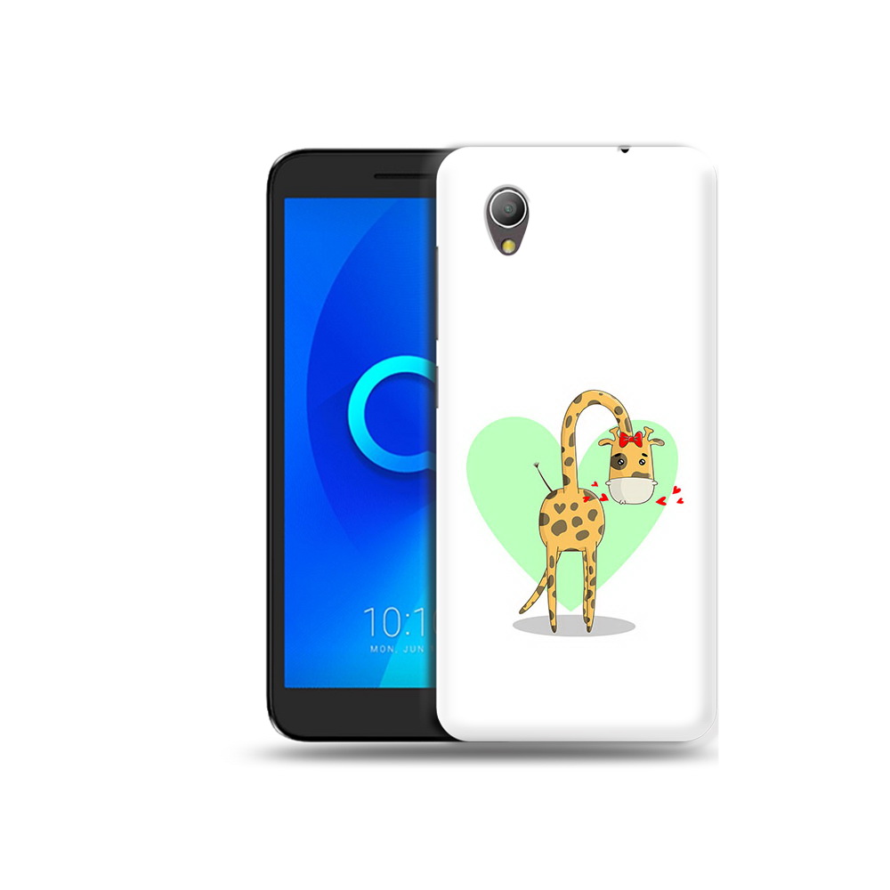 

Чехол MyPads Tocco для Alcatel 1 Влюбленный жираф 14 февраля (PT227134.658.47), Прозрачный, Tocco