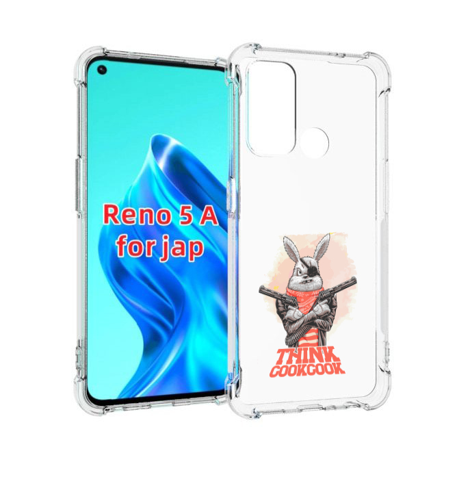 

Чехол MyPads кролик пират для Oppo Reno 5A, Прозрачный, Tocco