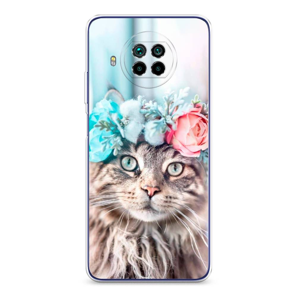 

Чехол Awog на Xiaomi Mi 10T Lite "Кот в венке", Разноцветный, 39150-2