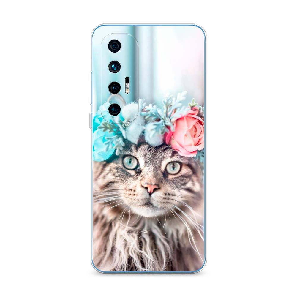 

Чехол Awog на Xiaomi Mi 10S "Кот в венке", Разноцветный, 310550-2