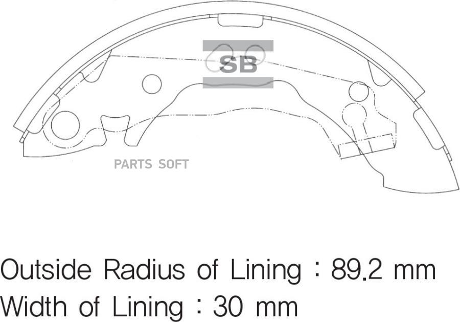 

Тормозные колодки Sangsin brake барабанные SA047