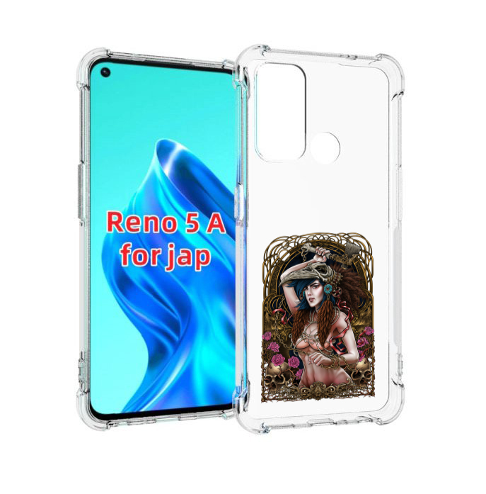 

Чехол MyPads красивая девушка рисунок для Oppo Reno 5A, Прозрачный, Tocco