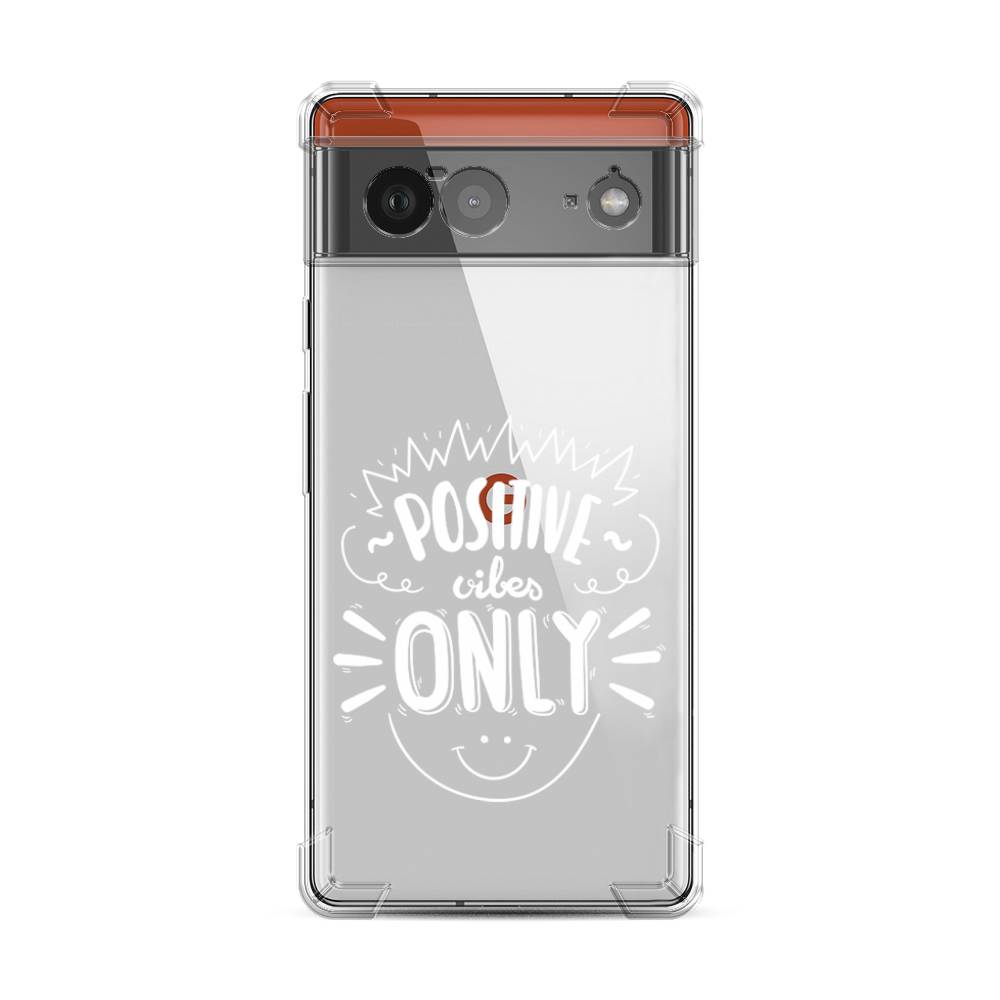 фото Противоударный силиконовый чехол "positive vibes only графика" на google pixel 6 awog