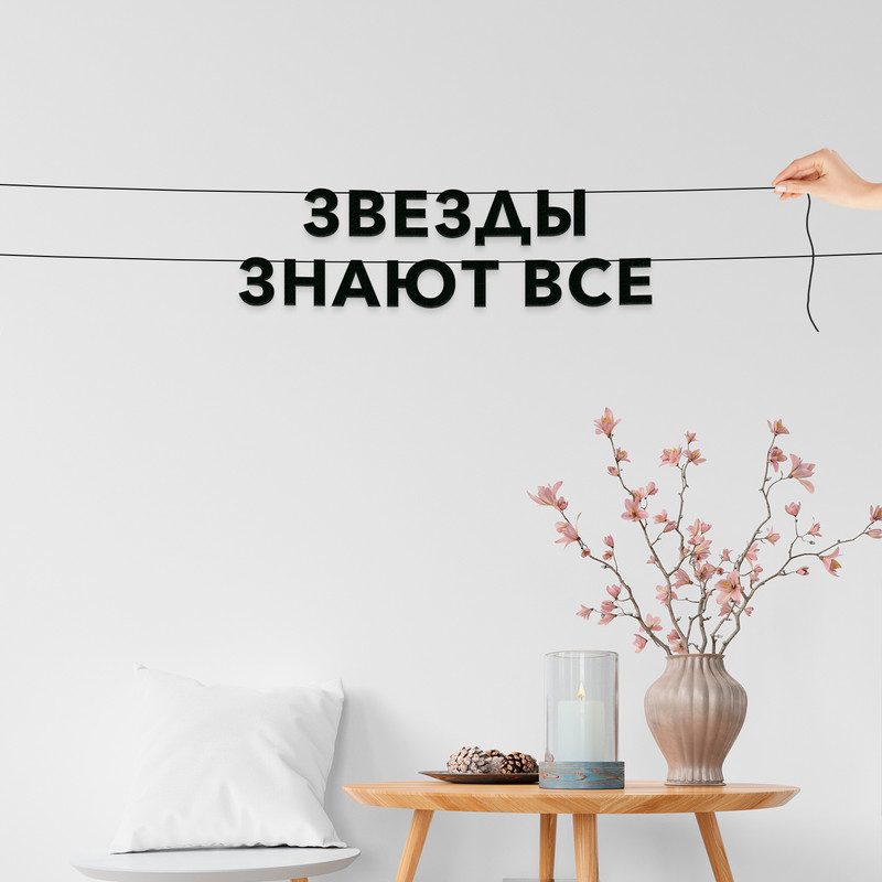 

Гирлянда-растяжка Звезды знают все VN352 черная, Черный, Звезды знают все