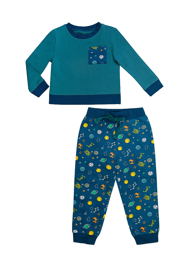 Пижама детская Oldos OCAW21UW1FT22 зеленый р.140