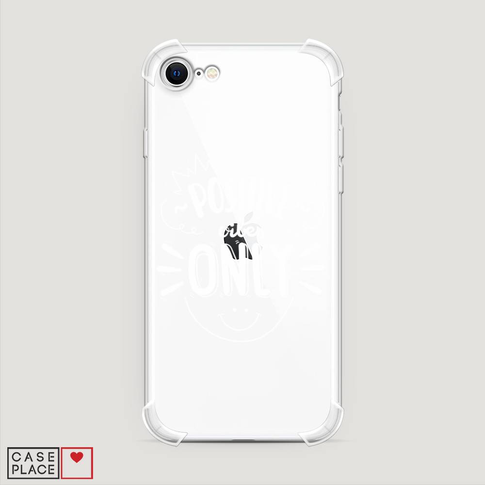 

Чехол Awog на Apple iPhone SE 2020 / Айфон SE 2020 "Positive vibes only графика", Разноцветный, 12451-1