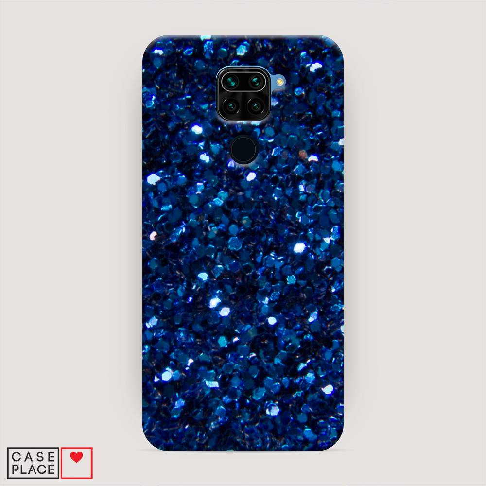 

Пластиковый чехол "Синие блестки рисунок" на Xiaomi Redmi 10X 4G