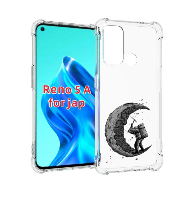 

Чехол MyPads камненная луна для Oppo Reno 5A, Прозрачный, Tocco
