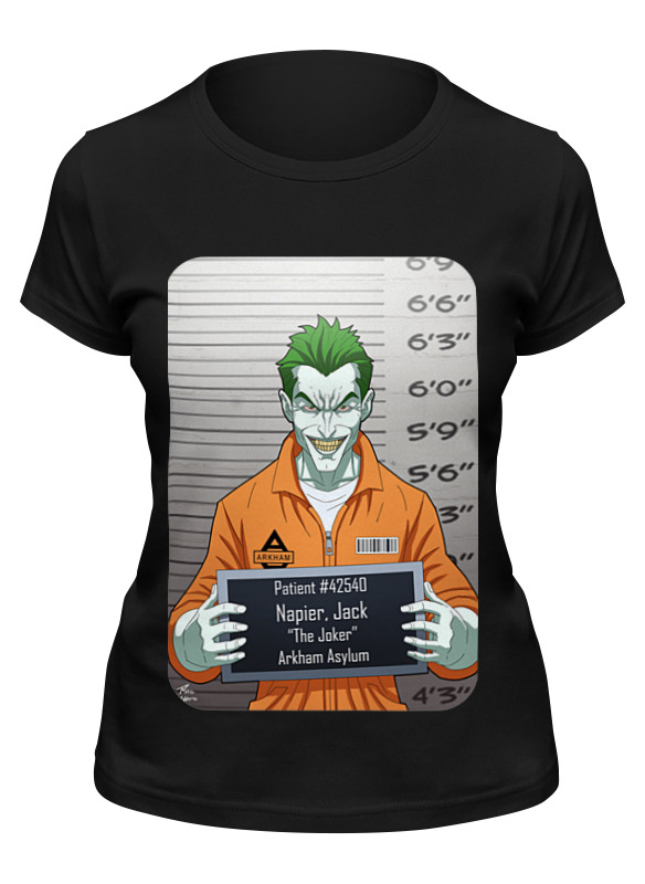 

Футболка женская Printio Бэтмен(joker) черная S, Бэтмен(joker)
