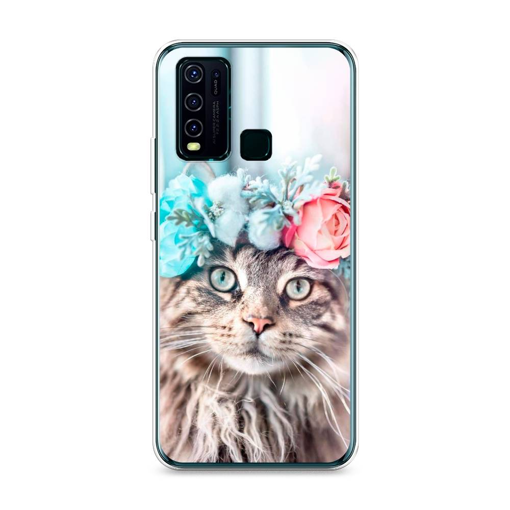 

Чехол Awog на Vivo Y30/Y50 "Кот в венке", Разноцветный, 263150-2