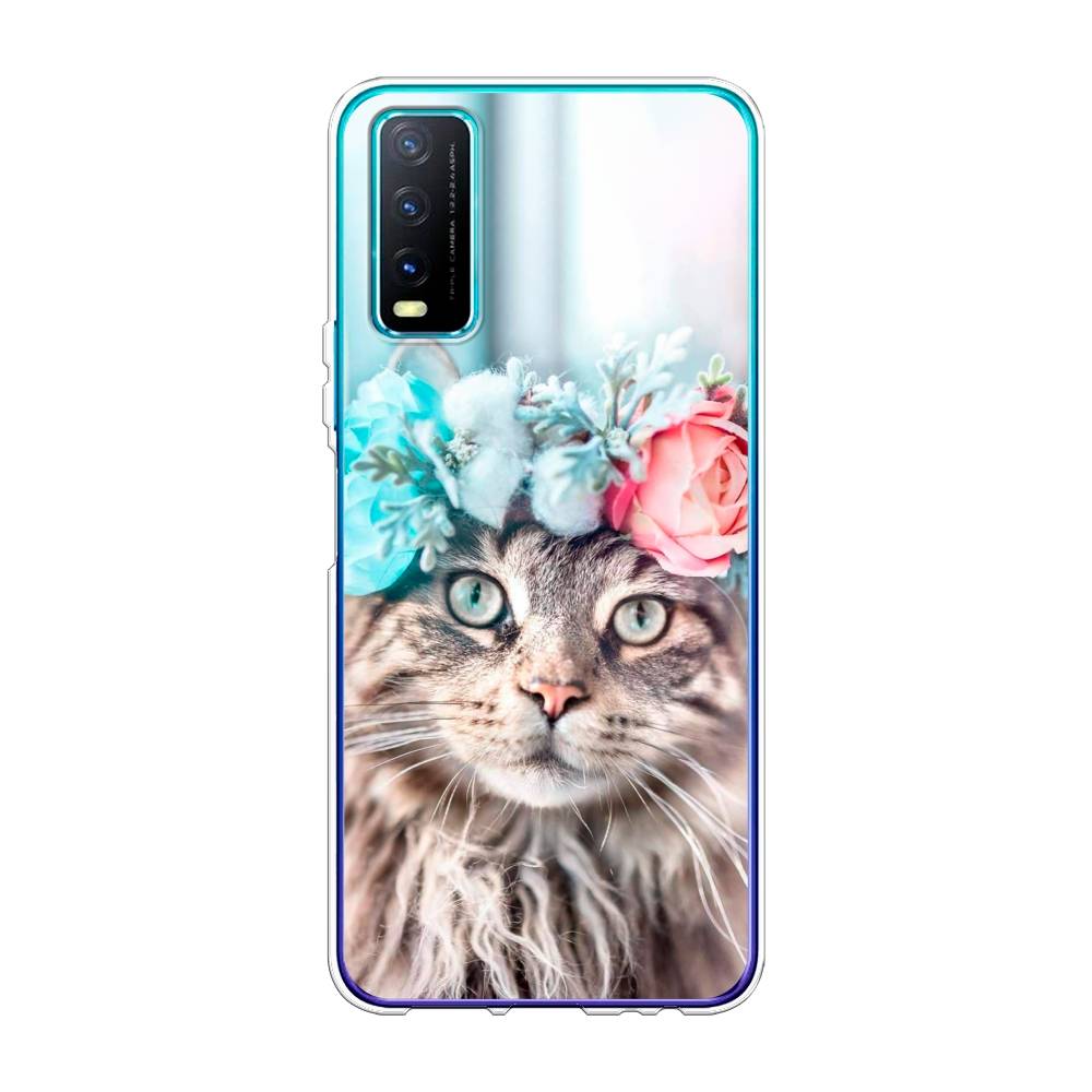 

Чехол Awog на Vivo Y20 "Кот в венке", Разноцветный, 263650-2