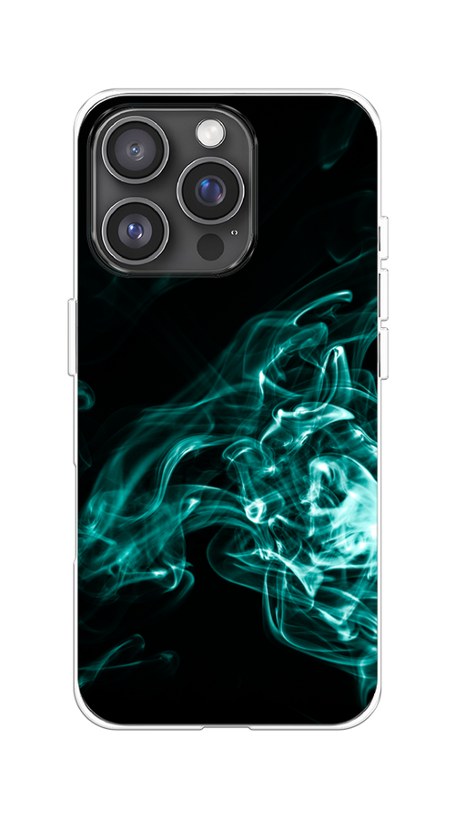 

Чехол на Apple iPhone 16 Pro "Дым", Бирюзовый;черный;голубой, 16250-1