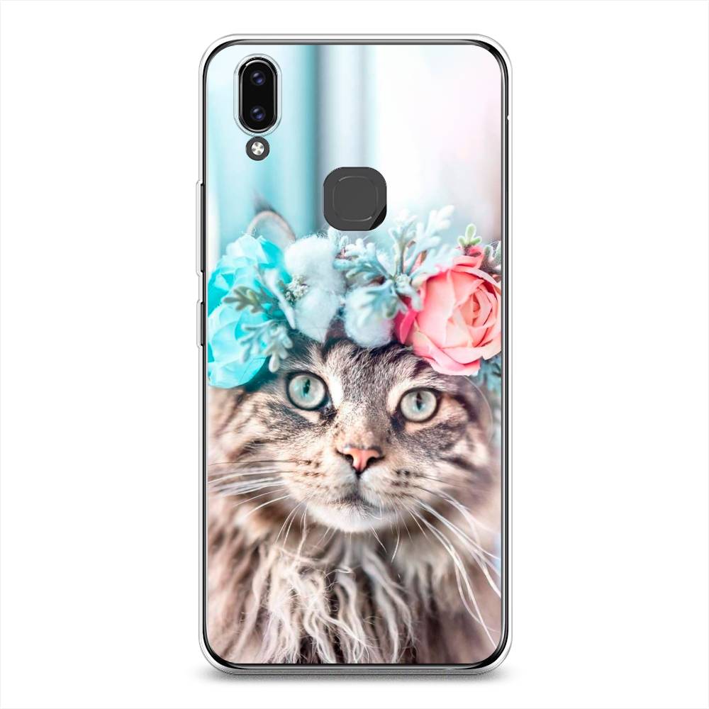 

Чехол Awog на Vivo V9/Y85 "Кот в венке", Разноцветный, 260150-2
