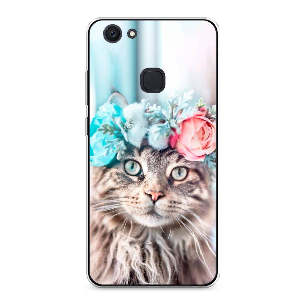 

Чехол Awog на Vivo V7 Plus "Кот в венке", Разноцветный, 260750-2