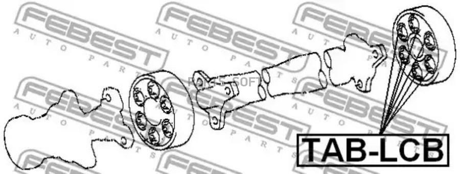 

FEBECT TABLCB TAB-LCB_сайлентблок муфты карадана к-кт!6шт\ Toyota Previa 90-97