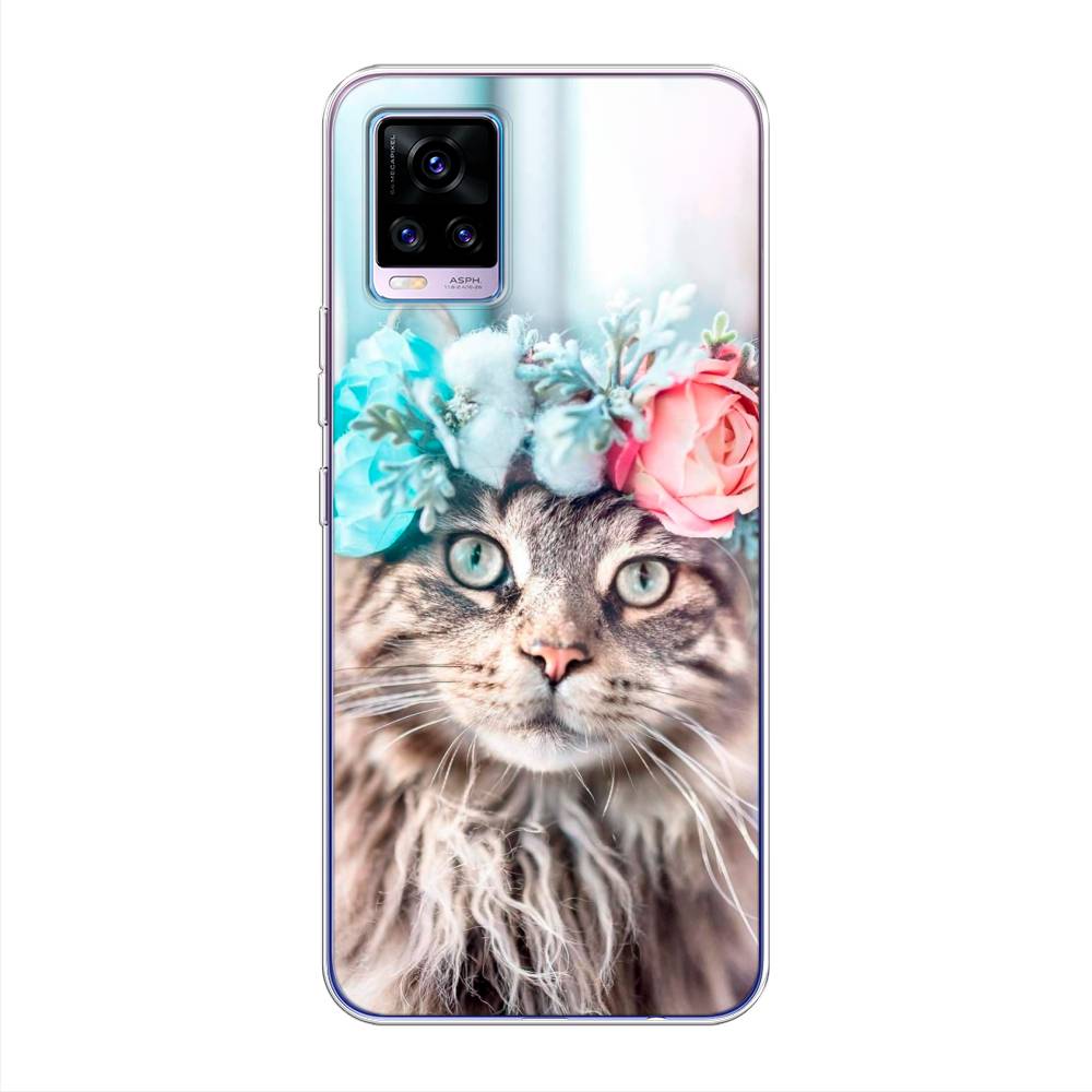 

Чехол Awog на Vivo V20 "Кот в венке", Разноцветный, 263350-2
