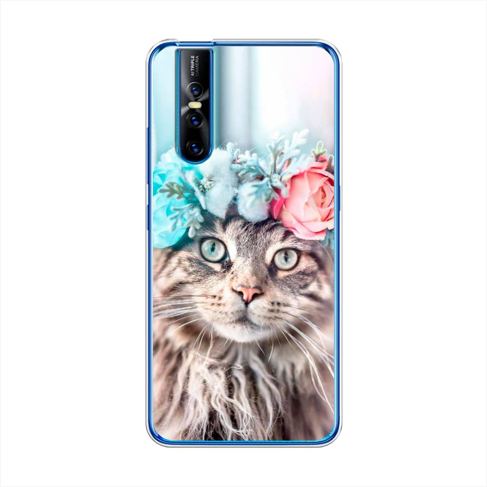 

Чехол Awog на Vivo V15 Pro "Кот в венке", Разноцветный, 261150-2